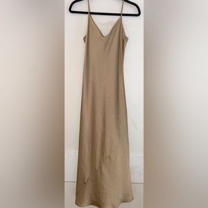 Champagne Aritzia Slip Dress